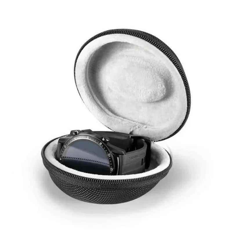 Portable EVA Single Watch Travel Case - Waterproof Zippered Watch Organizer for Smartwatches
