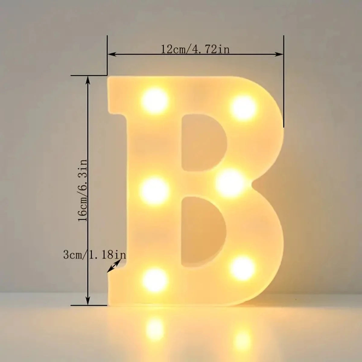 White LED Angel Night Light 6.3in (16 cm) Marquee Sign for Home, Wedding, Party & Christmas Decor