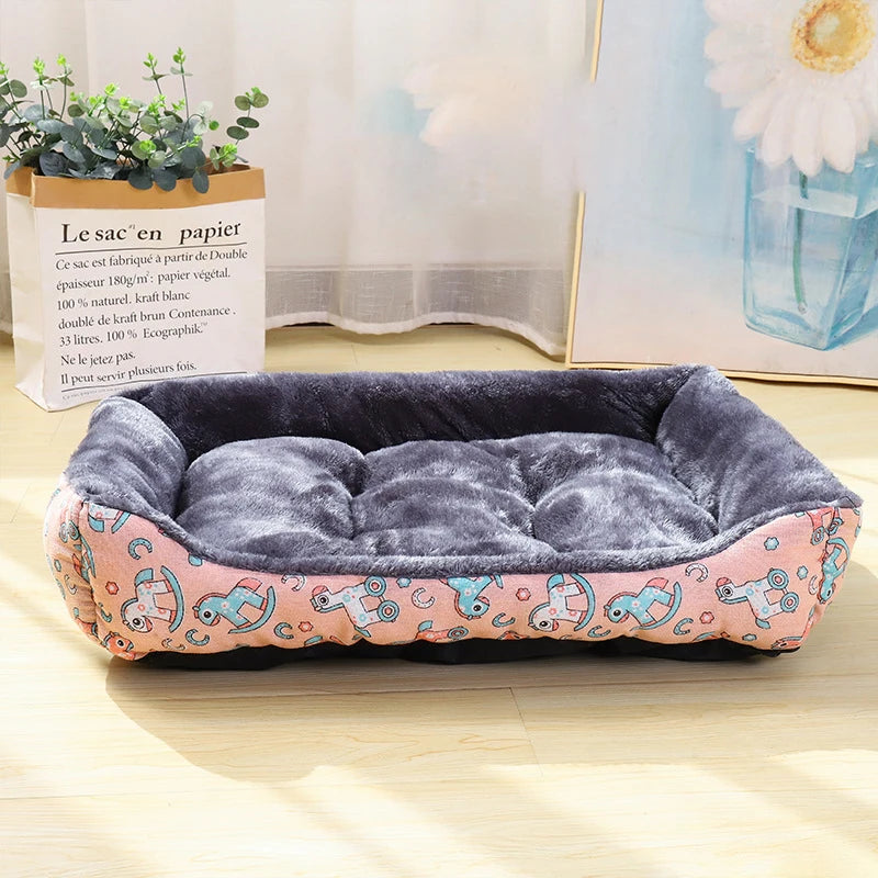 Plush Pet Bed Sofa Mat – Soft Winter Dog & Cat Cushion, Breathable & Washable, Small/Medium/Large