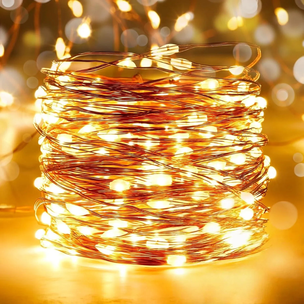 Battery Powered Copper Wire LED String Lights — 10/20/30/50/100 LED Options for Holiday, Wedding, Camping & Christmas Decor