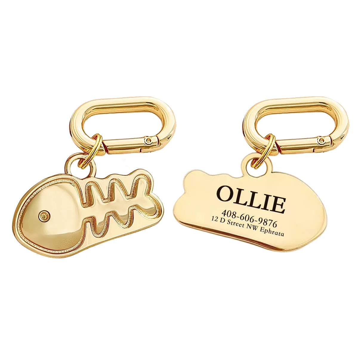 Personalized Pet ID Name Tag – Custom Engraved Anti-Lost Collar Tag for Dogs & Cats