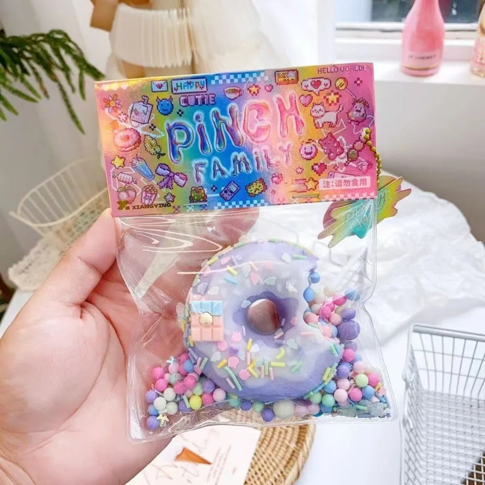 Squishy Cake Donut Stress Relief Toy - Sensory Fidget Squeeze for Kids & Adults, Anxiety Relief Gift