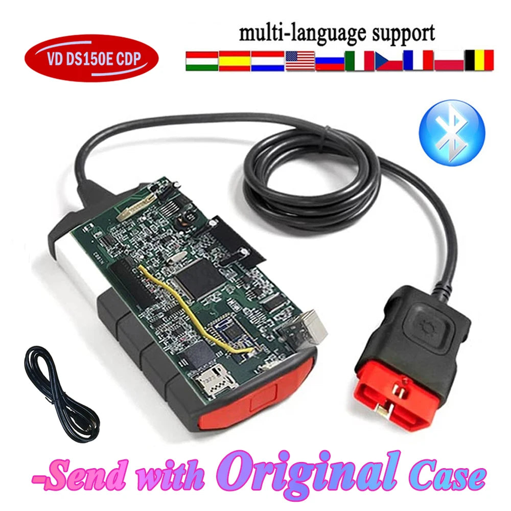 OBD2 OBD II Diagnostic Scanner for Cars & Trucks — Bluetooth USB Multi-Brand Diagnostic Tool