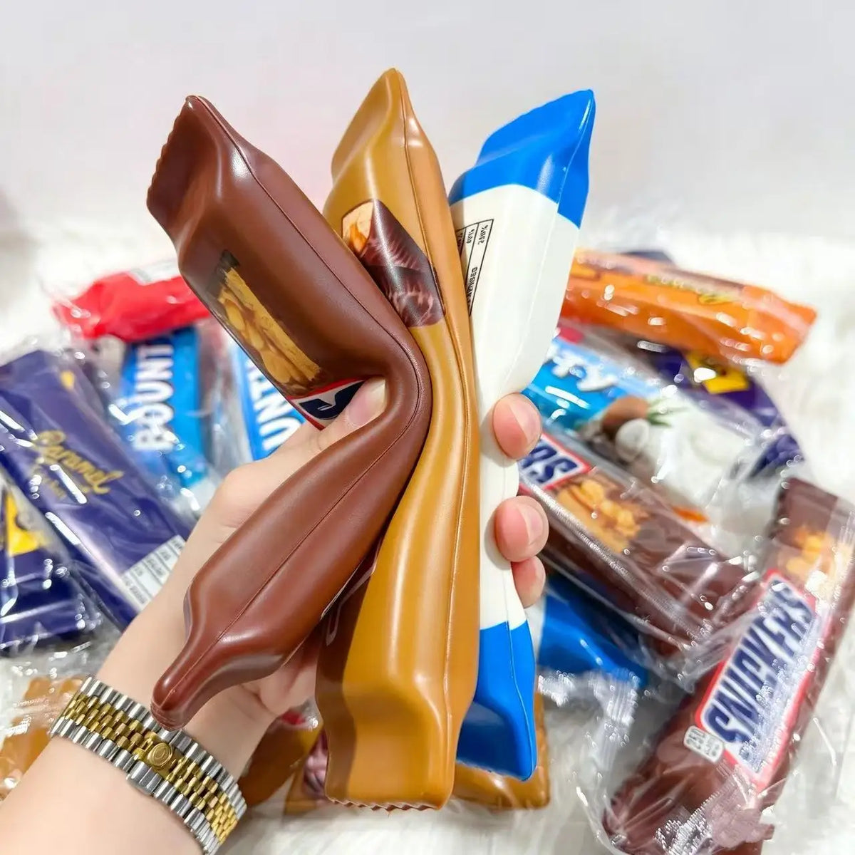Chocolate Butter Stick Squishy Toy - Slow Rebound Soft Squeeze Stress Relief Sensory Toy - 1/4/8-Pack Party Favors