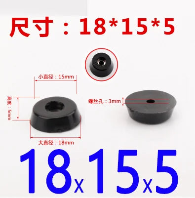8-Pack Rubber Furniture Leg Tips with Gaskets — Non-Slip Shock-Absorbing Foot Pads for Chairs Tables Speakers Cabinets