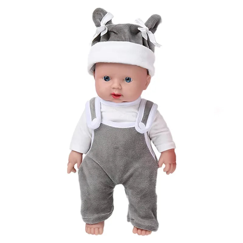 Full Silicone Reborn Baby Doll 14-15 Inch (35-38 cm) Realistic Newborn Lifelike Painted Collectible Gift