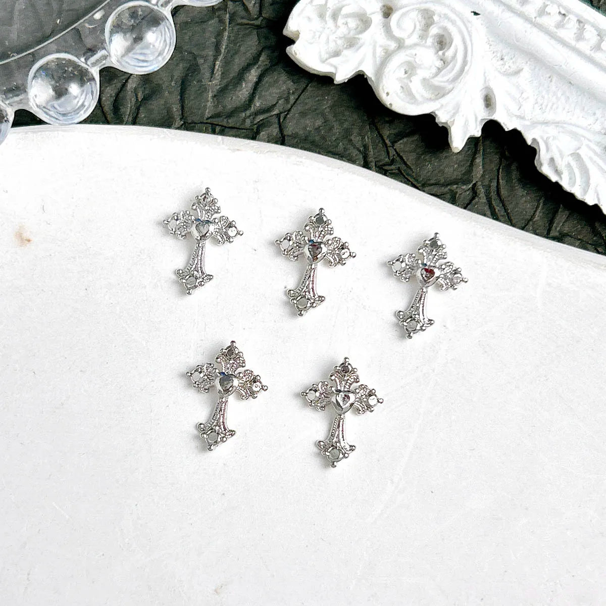 20-Pack 3D Cross Nail Charms for DIY Manicure view 12