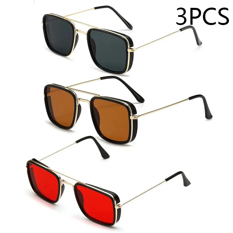 Retro Small Square Metal Frame Sunglasses – UV400 Protection, Korean Vintage Style