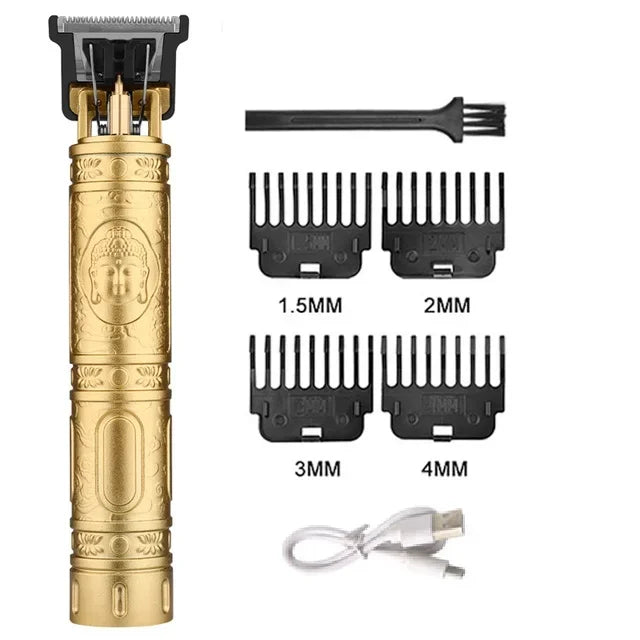 Precision Carving Hair Clipper – Professional Rechargeable Metal Cordless Cordless Trimmer for Men