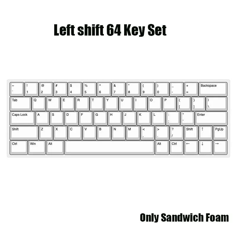 Poron Sandwich Foam Keyboard Dampening Pads — Soft Sound-Absorbing Switch Dampeners for 60/61/63/64/68/75/84/87/96/98/100/104/108-Key Layouts