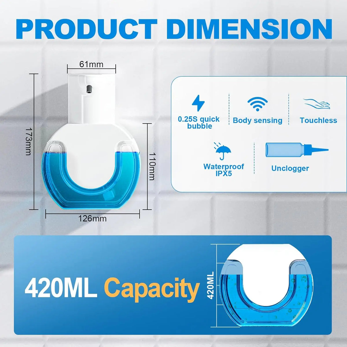 Touchless Automatic Soap Dispenser with Infrared Sensor view 2