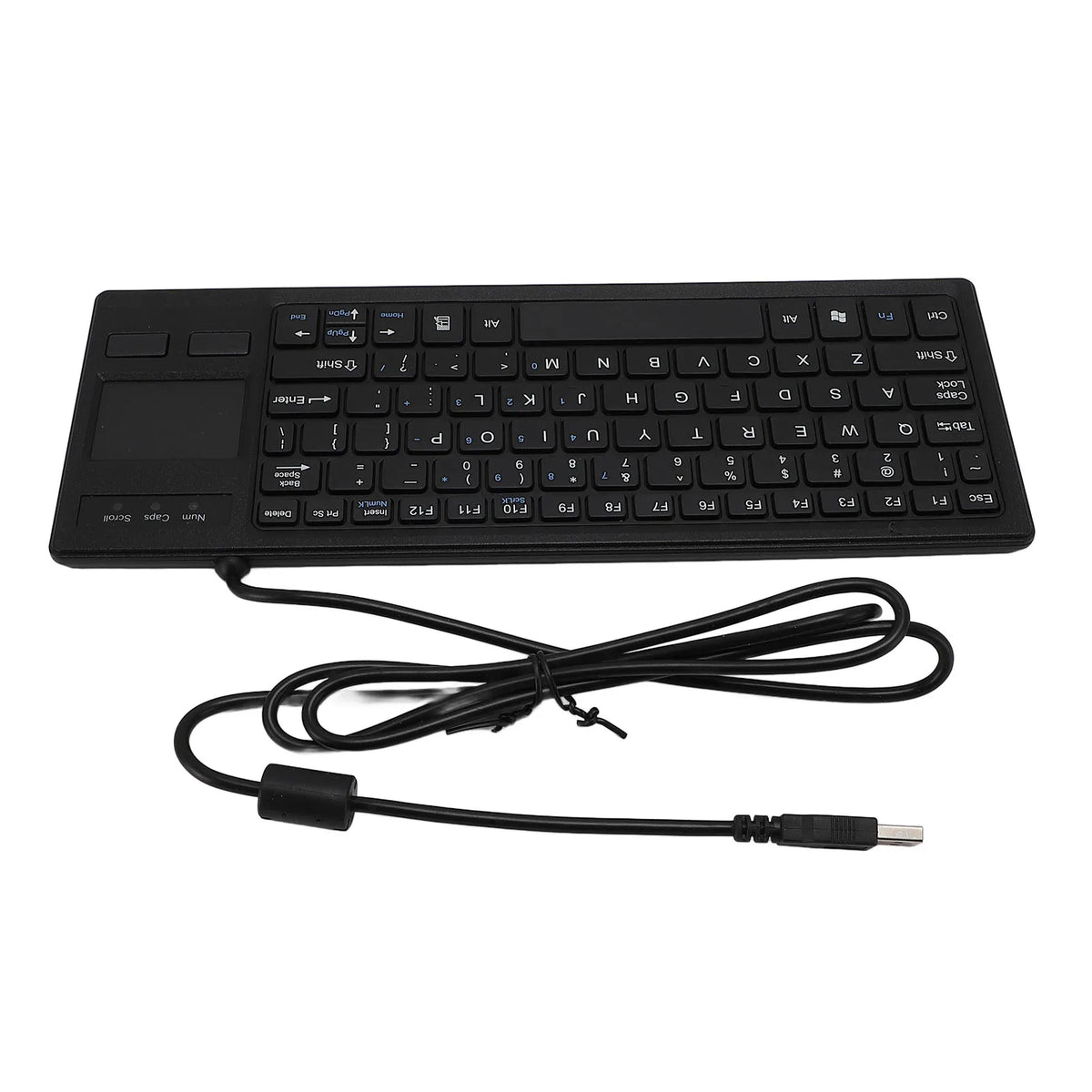 Mechanical USB Industrial Keyboard with Integrated Touchpad & USB Hub, Water-Resistant IP68, 82-Key Compact 12.2 x 4.53 x 0.47 in (310 x 115 x 12 mm) for PC Laptop