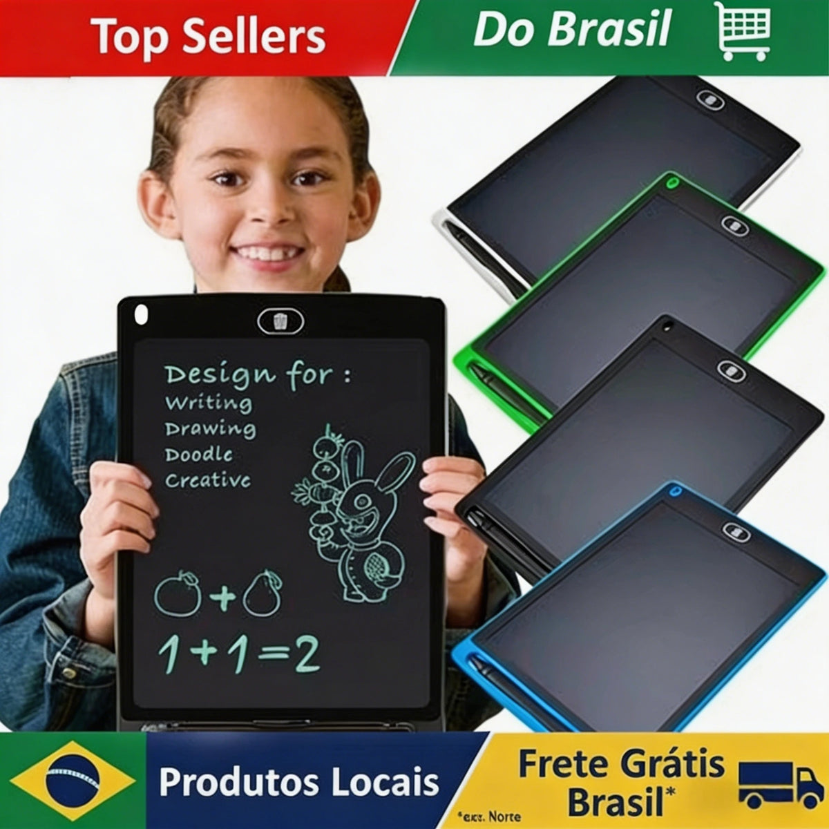 Rechargeable LCD Drawing Tablet for Kids - Erasable Writing & Drawing Board with Stylus, Portable Travel Educational Toy Gift for Boys & Girls