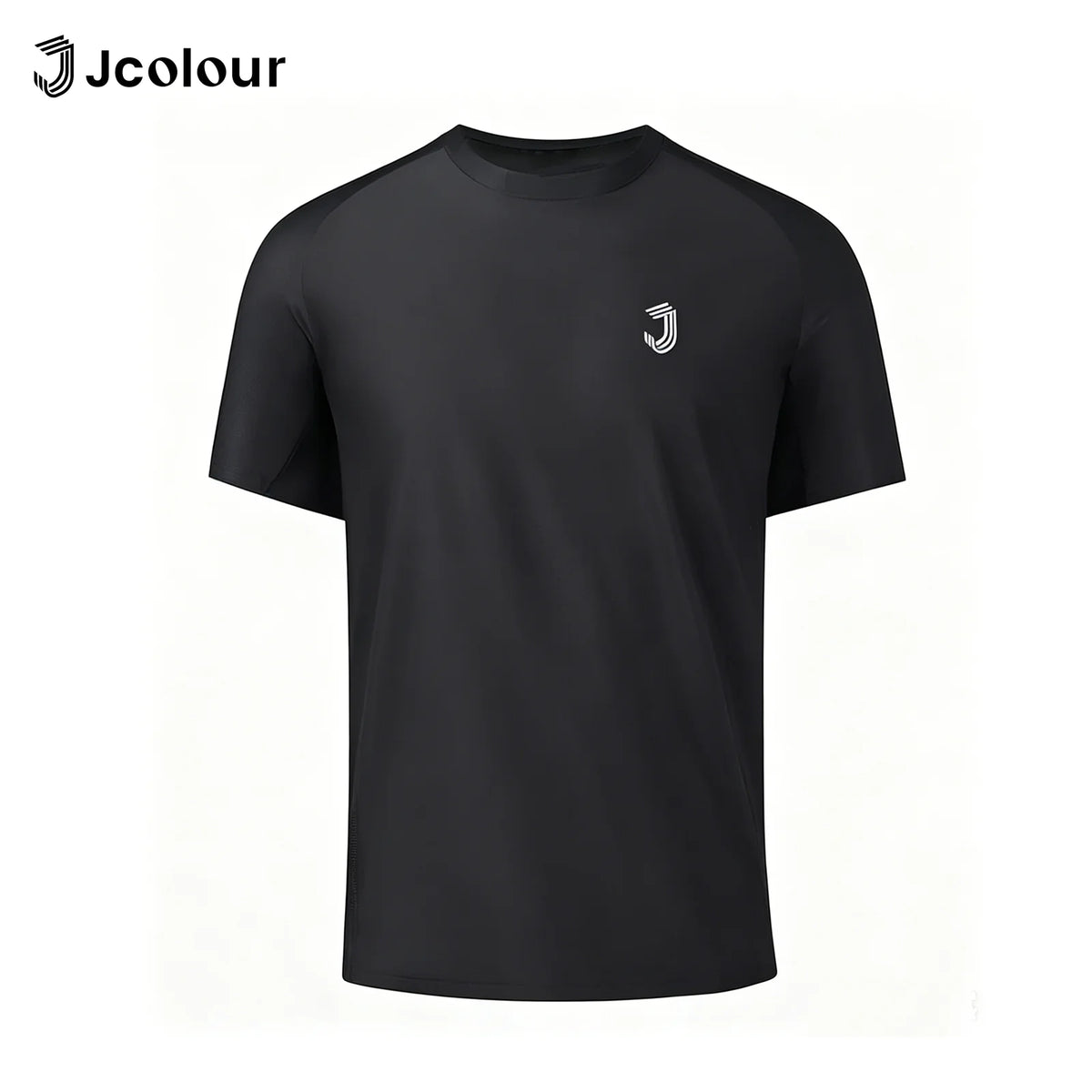 Men's Black Athletic T-Shirt Breathable Quick-Dry Slim Fit