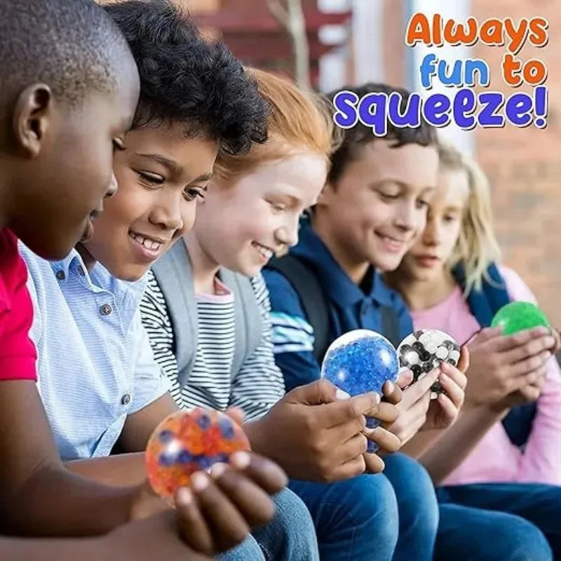 Rainbow 6-Pack Mini Squeeze Stress Balls for Kids & Adults view 6