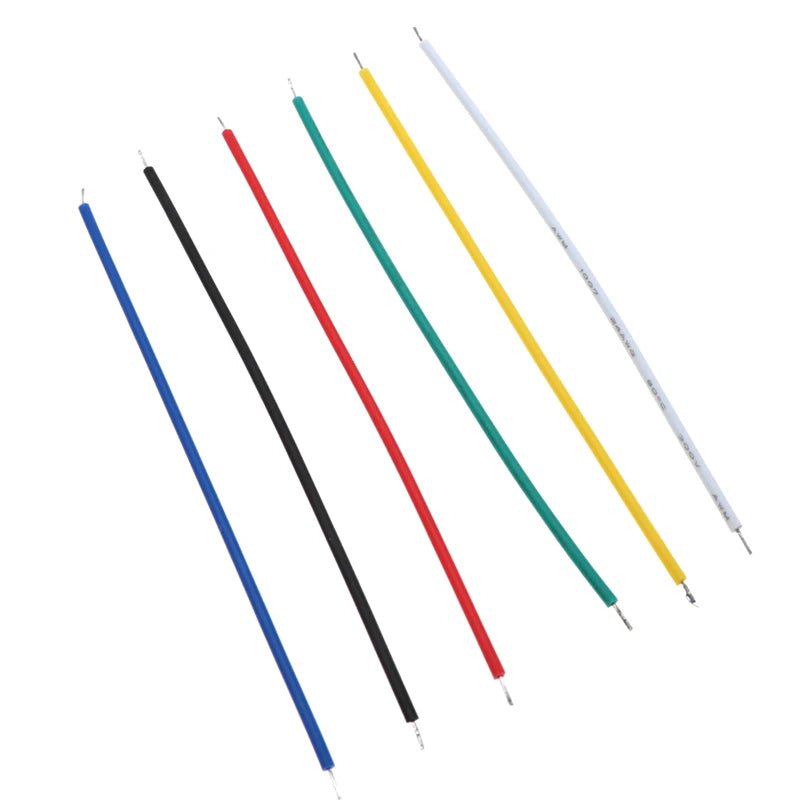 120-Pack 24AWG Tin-Plated Jumper Wires 3.15in (8cm) Breadboard PCB Solder Cable 6 Colors (20pcs Each)