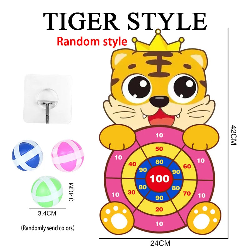 Montessori Sticky Ball Dart Board Target Game - Indoor & Outdoor Kids Toy, Party & Classroom Game