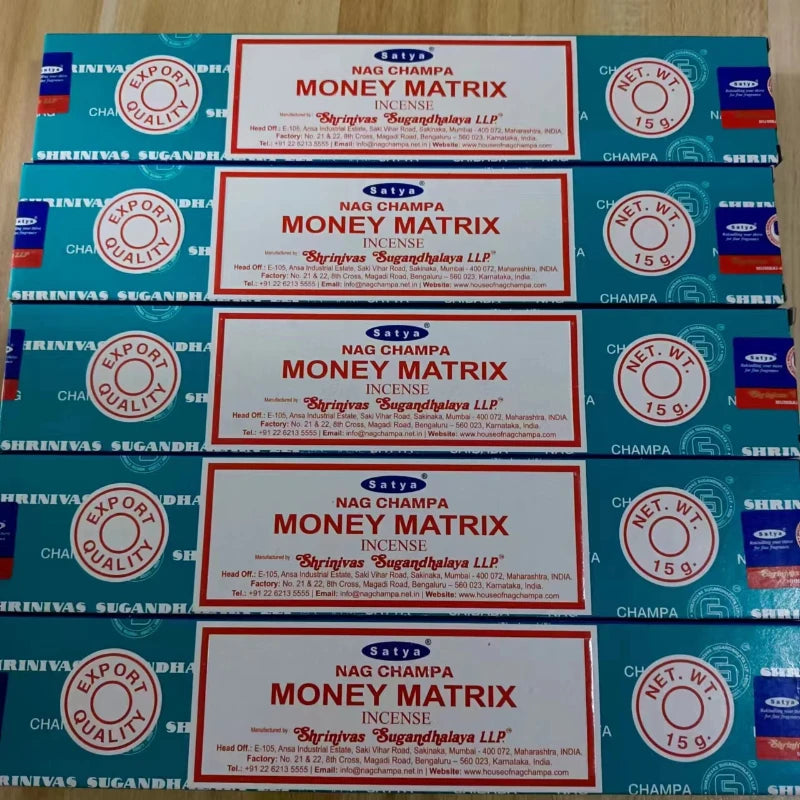5-Box Nag Champa Incense Sticks — 50–60 Handmade Sticks (20 cm / 8 in) Sandalwood & White Sage Home Fragrance