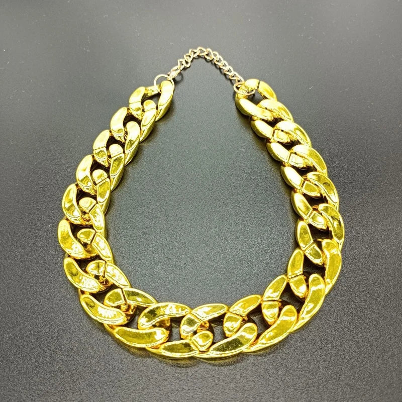 Gold Chain Dog Collar Necklace – Small & Medium Decorative Pet Collar Jewelry