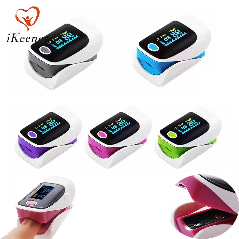 2-in-1 Fingertip Pulse Oximeter & Blood Pressure Monitor with OLED Display — Portable SPO2 & Pulse Rate Monitor