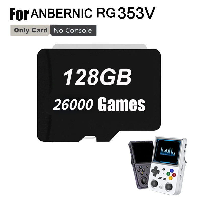 512GB Preloaded TF Card — 100,000+ Retro & PSP Games for RG353V RG353VS Handheld Console (Also 256GB/128GB/64GB)