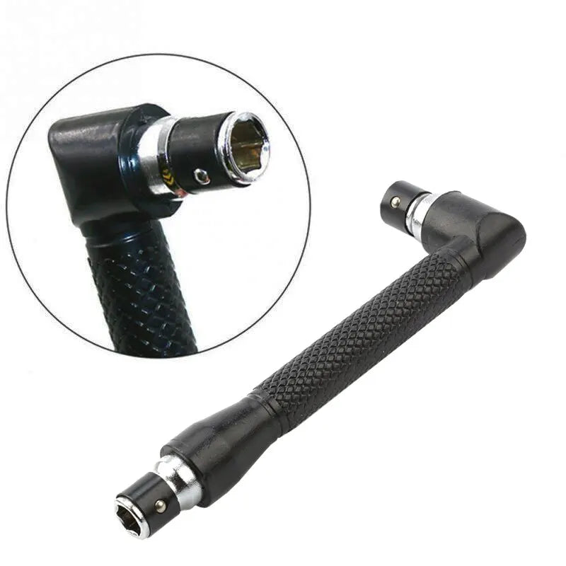 Mini L-Shaped Double-Ended Socket Wrench 1/4-inch (6.35 mm) Right-Angle Joiner Handle