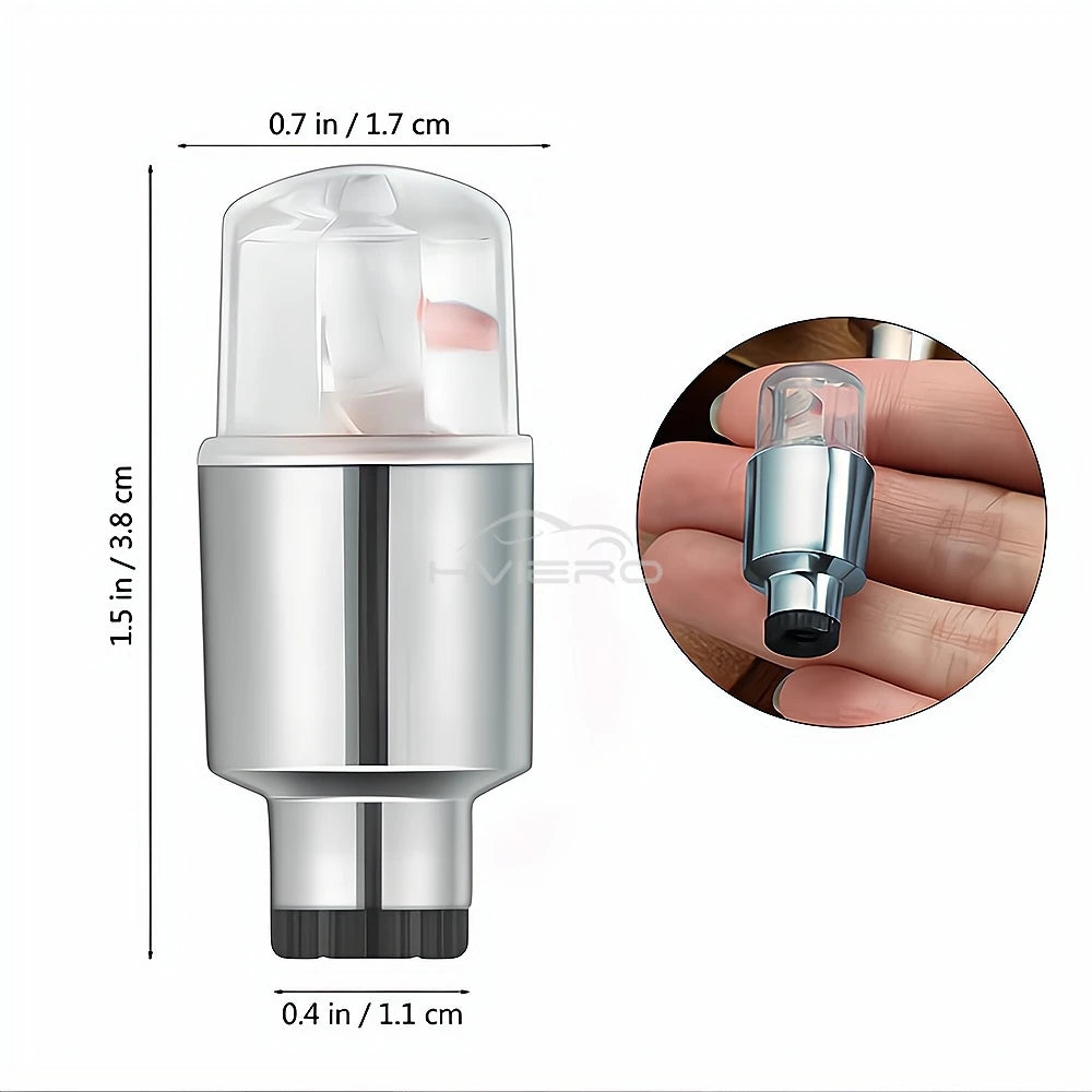 2-Pack LED Valve Stem Wheel Lights 12V Neon Tire Caps for Car Motorcycle Bicycle - RGB Waterproof