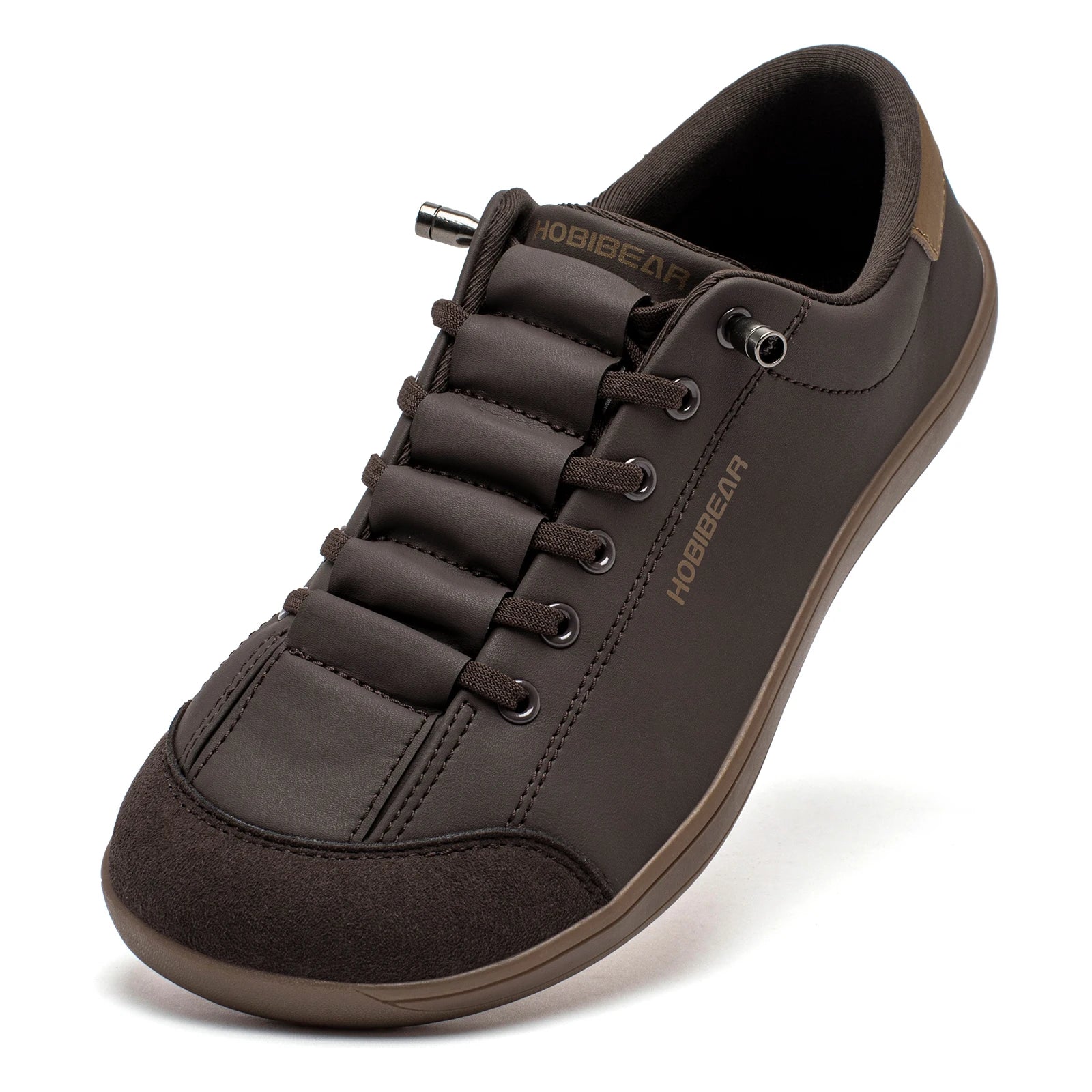 Unisex Barefoot Wide-Toe Minimalist Sneakers — Artificial Leather Adjustable Slip-On Walking Shoes