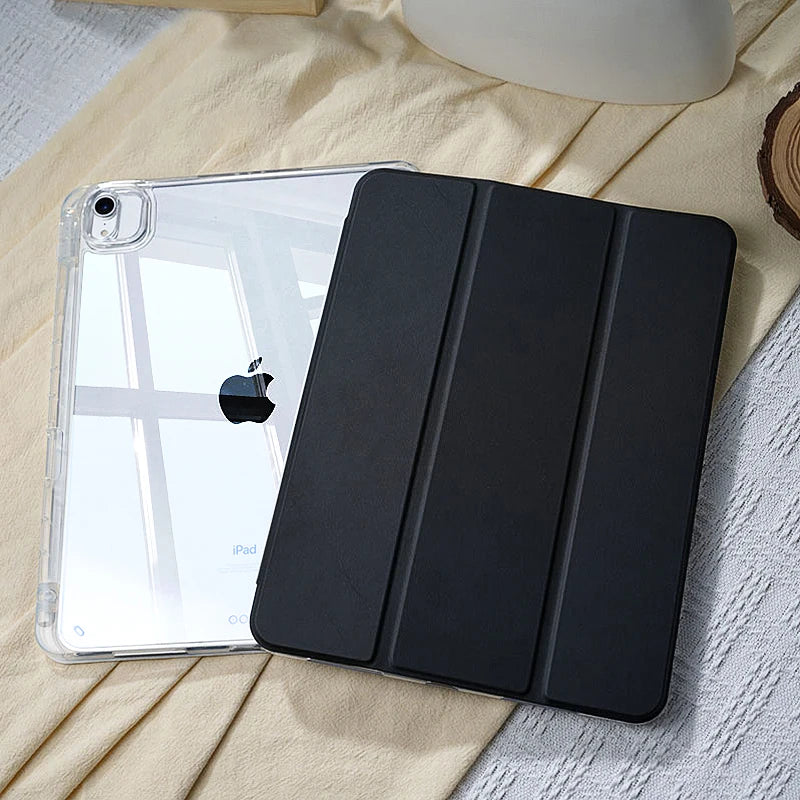 Magnetic Acrylic Shockproof Case with Stand for iPad Air 11", iPad Pro 11/12.9/13", iPad 10.9/10.2" & iPad Mini