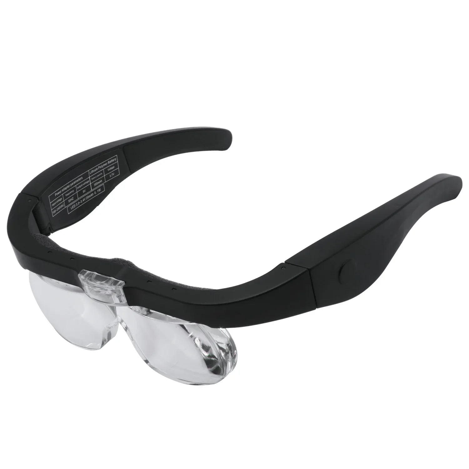 Hands-Free LED Headband Magnifier — USB Rechargeable with 1.5x 2.5x 3.5x 5x Lenses for Reading, Watch & Jewelry Repair