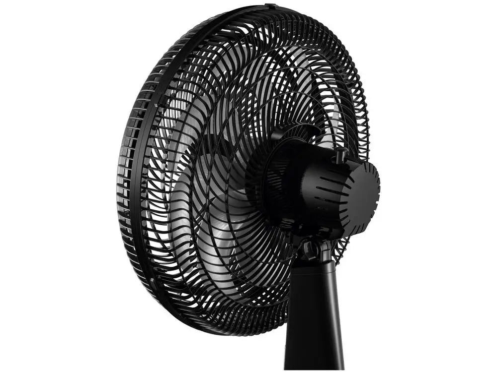 Turbo 40 cm (16 in) 8-Blade 3-Speed Column Pedestal Fan - Black & Silver, 220V