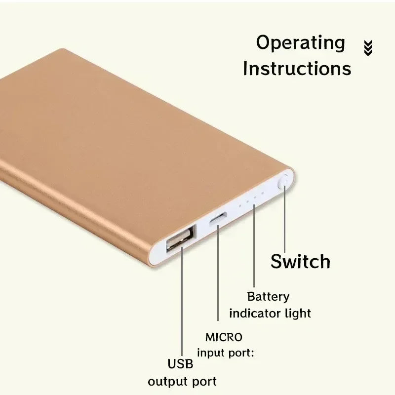 10000mAh 20W Ultra-Thin Power Bank (0.39in / 9.9mm) Portable Fast Charger External Battery for Smartphones