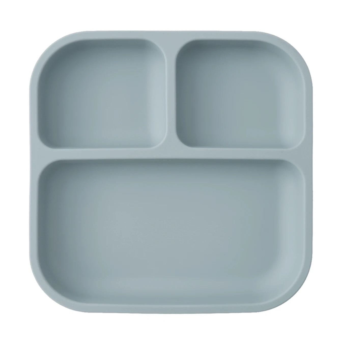 BPA-Free Silicone Suction Divided Baby Plate, Leakproof Toddler Meal Tray, Easy-Clean Kids Dinnerware