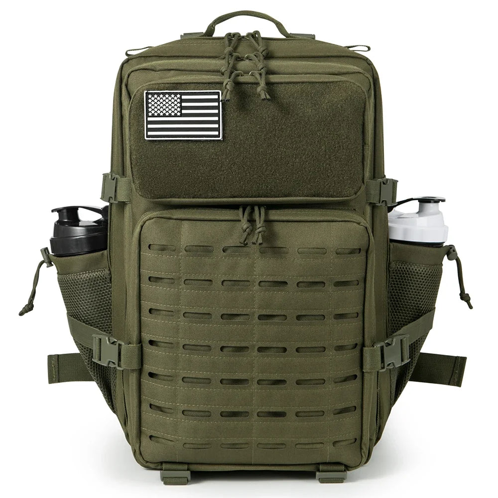 45L Tactical Backpack - 900D Waterproof MOLLE Rucksack for Hiking, Camping, Travel & School