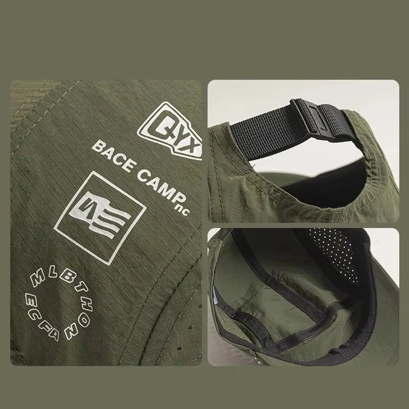 Breathable Unisex Baseball Cap Adjustable (56-60 cm / 22–23.6 in) Quick-Dry Sun Protection Hat for Hiking Golf Camping