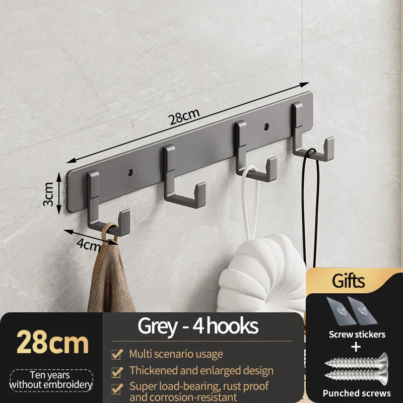 Heavy Duty Aluminum Wall Hooks for Coats & Bags, Entryway, Closet & Wardrobe Robe Hooks (1-3 Pack)