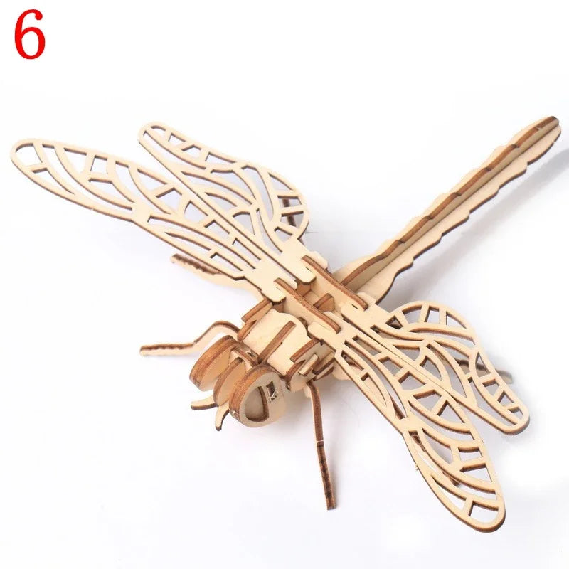 DIY 3D Wooden Butterfly Puzzle for Kids - Educational Craft, Brain Game & Home Decor