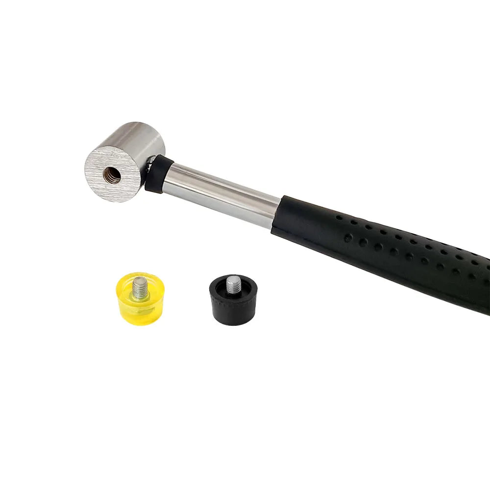Double-Headed Rubber Fret Hammer for Guitar, Bass, Ukulele & Mandolin — Luthier Repair Tool with Replaceable Heads