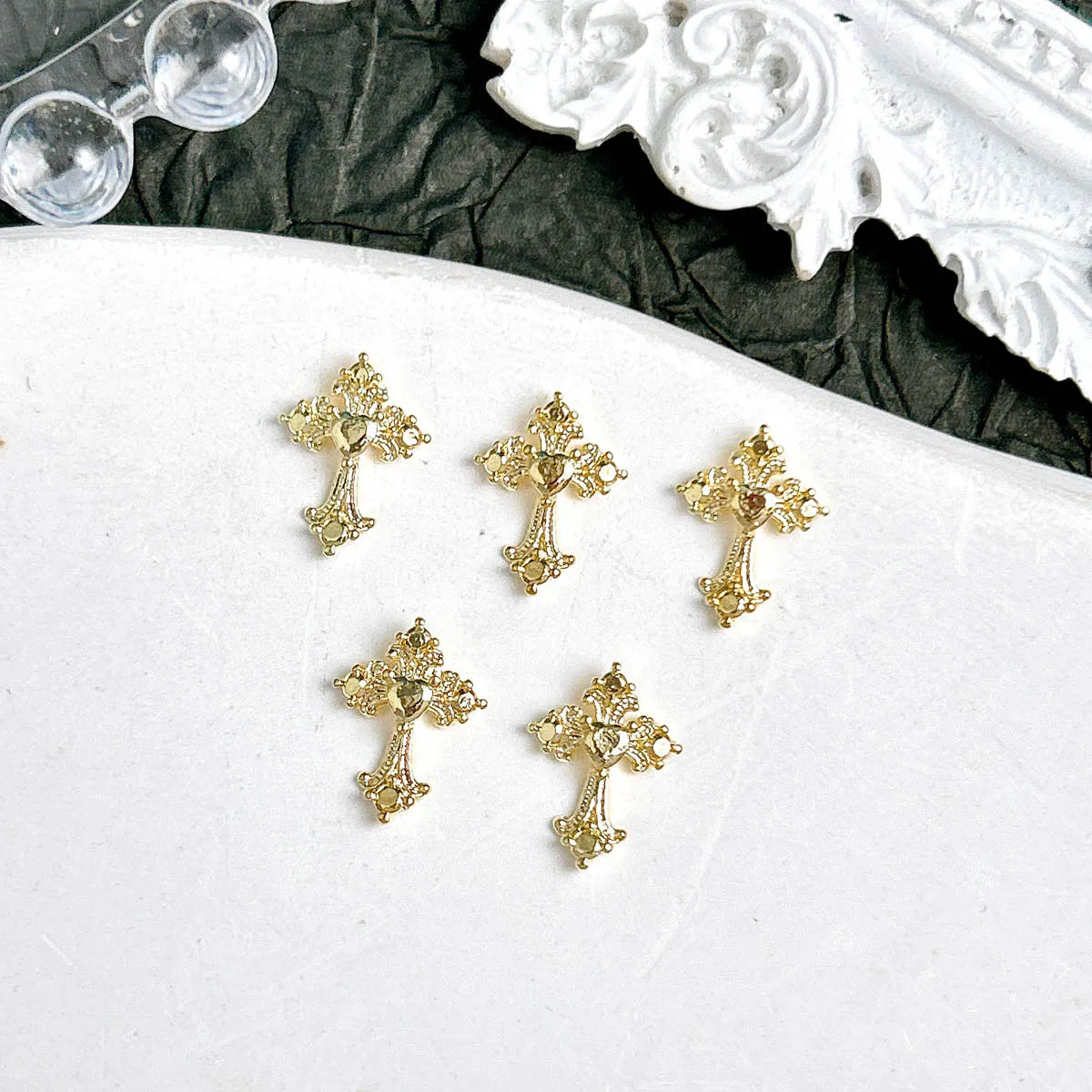 20-Pack 3D Cross Nail Charms for DIY Manicure view 20
