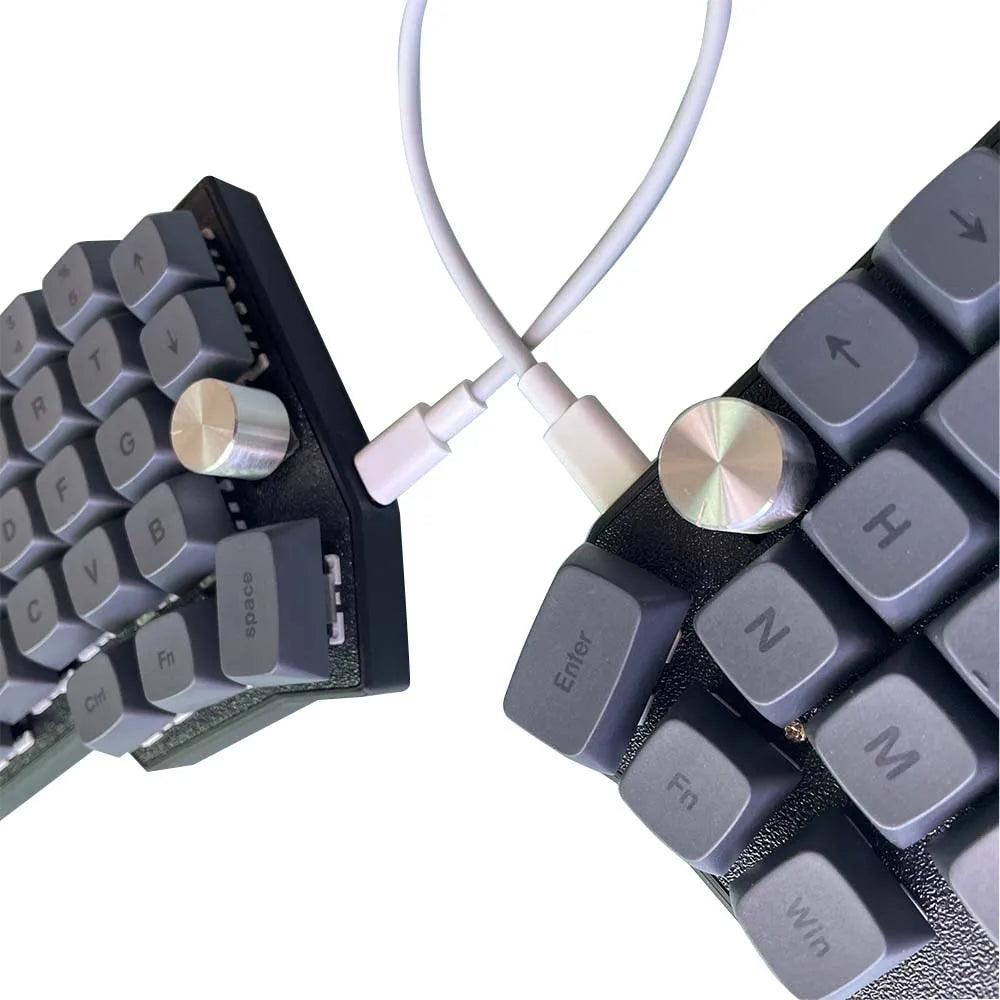 Corne 4x6 Split Ergonomic Mechanical Keyboard – 2 Knobs, Hot-Swappable MX-Style, Wired USB-C, South-Facing RGB, VIAL Programmable