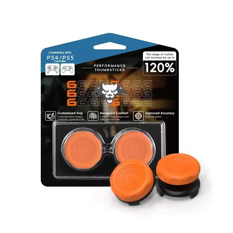 High-Rise Thumbstick Extenders for PS4, PS5 & 8BitDo Ultimate Controller – 2-Pack Silicone Joystick Grips