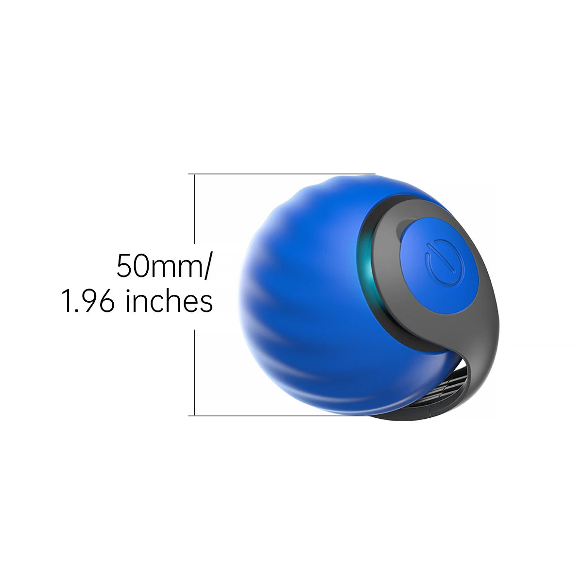 Interactive USB-C Rechargeable Rolling Cat Toy Ball 2.0 in (50 mm) with Replaceable Tail & Feather for Indoor Cats & Small Dogs