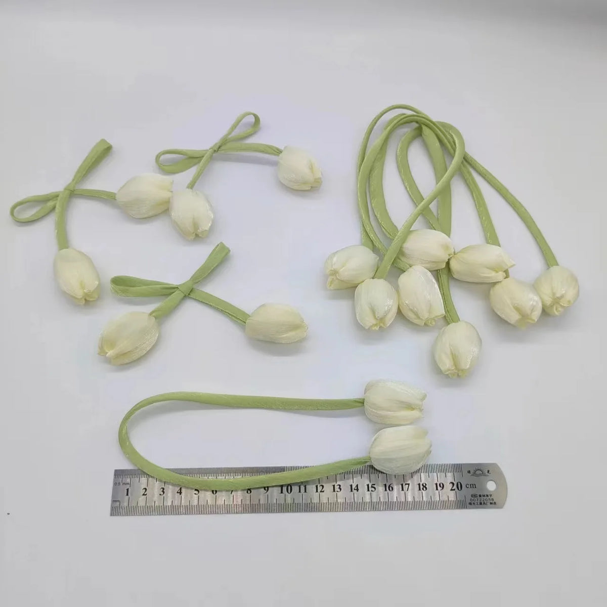 20-Pack Artificial Tulip Flower Hair Clips – DIY Hair Accessories & Headband Embellishments