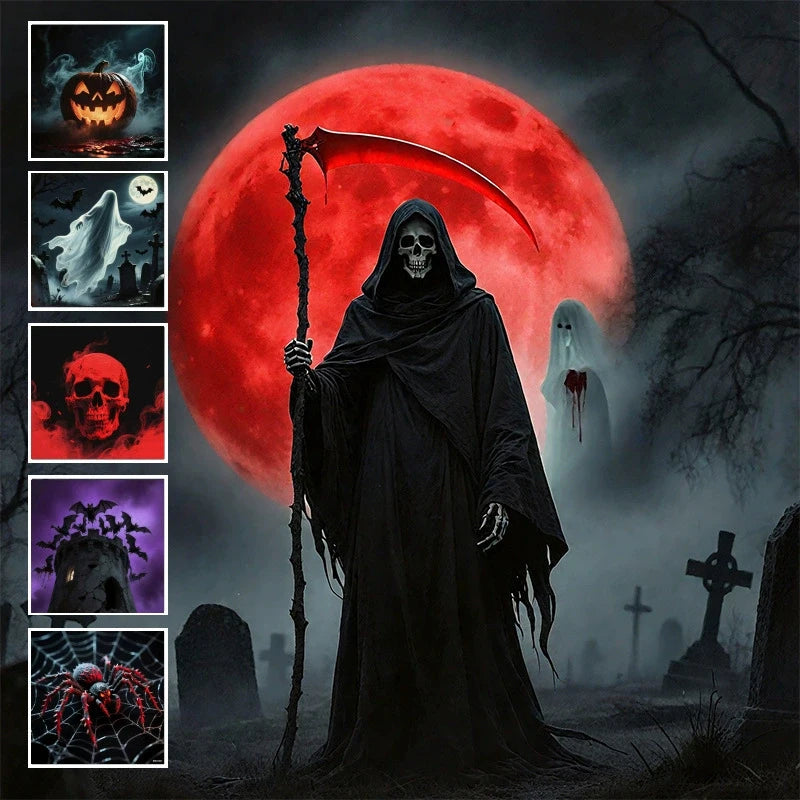 Halloween LED Projector Lamp USB Powered with Interchangeable Slides and Adjustable Gooseneck