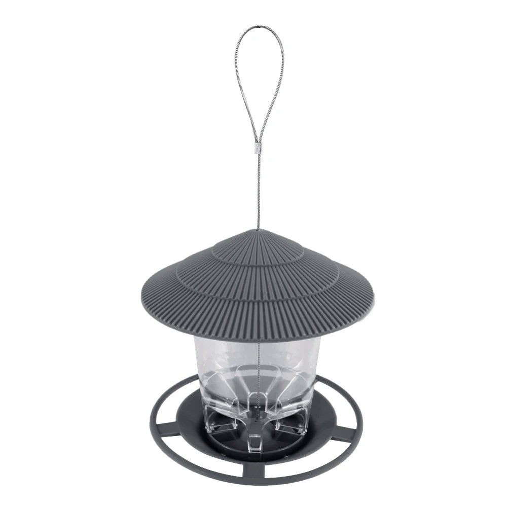 Large Hanging Bird Feeder 2.6 lb (1.2 kg) Hexagonal Peanut & Seed Dispenser with Perches, Outdoor Garden Feeder