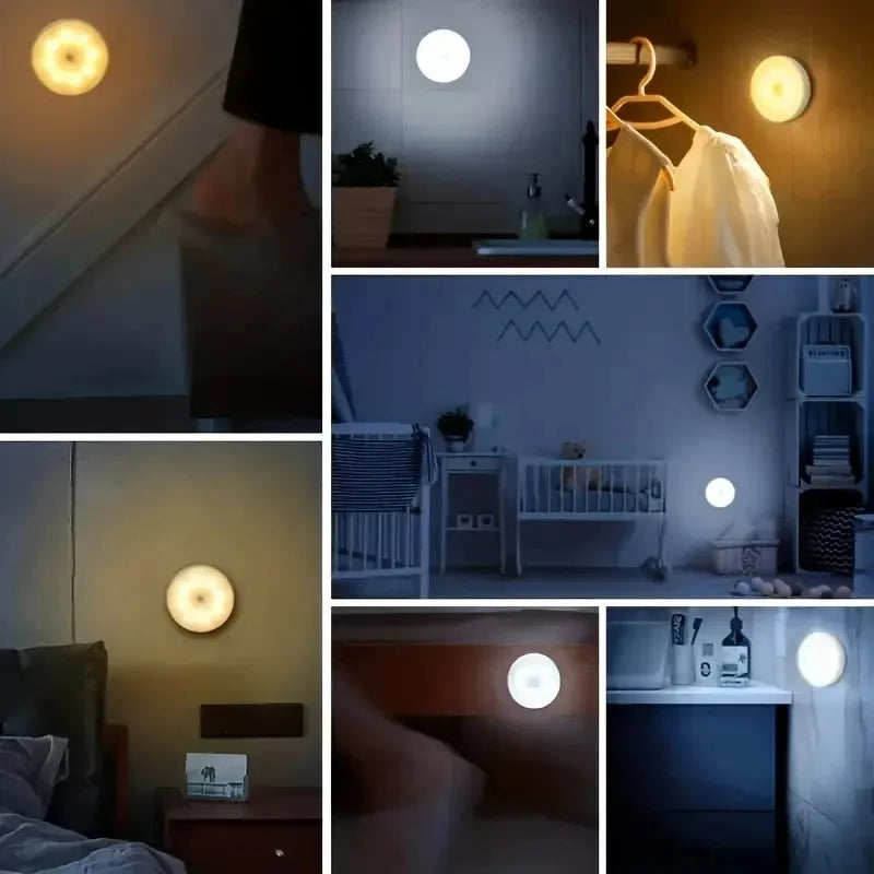 Wireless Motion-Activated LED Night Light – Rechargeable Motion Sensor Lamp for Staircase, Bedroom, Closet & Hallway