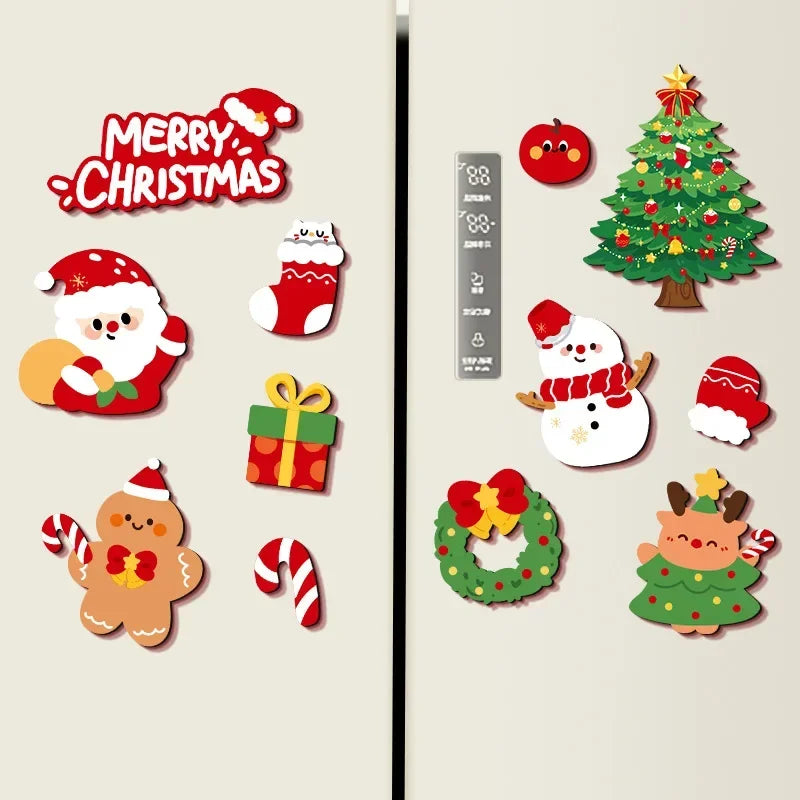 12-Pack Christmas Fridge Magnets – Cute Christmas Tree Magnetic Stickers for Refrigerator, Holiday Party Gifts