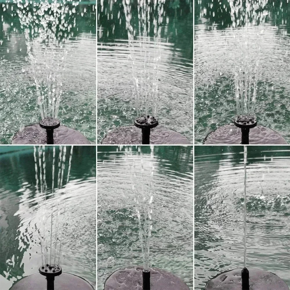 Floating Solar Fountain Pump for Bird Baths & Ponds – 4 Nozzles, Solar-Powered Garden & Pool Water Feature