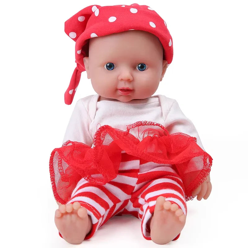 Full Silicone Reborn Baby Doll 14-15 Inch (35-38 cm) Realistic Newborn Lifelike Painted Collectible Gift