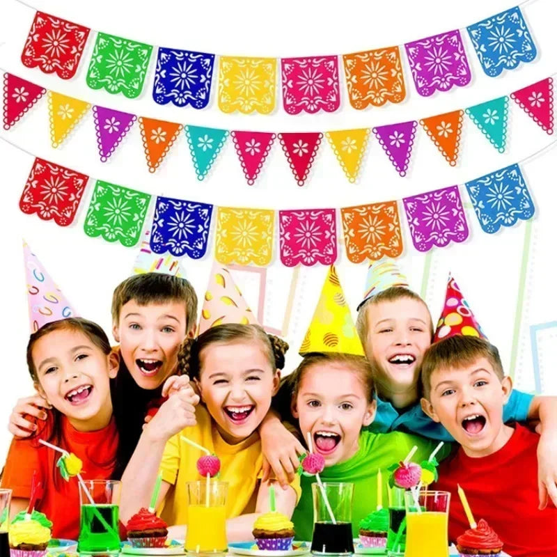 Fiesta felt party banner for Cinco de Mayo, view 5